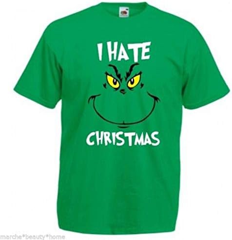 ShadiWear I Hate Christmas, Grinch Inspired Logo T-Shirt