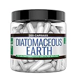 Diatomaceous Earth Superfood Supplement (200 Capsules, 675 mg) by Earthborn Elements, Food Grade, Improves Sleep Patterns, Strengthens Bones & Joints, Total Body Wellness, Cruelty-Free & Vegan