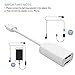 iPhone 7 Adapter & Splitter, Dual Lightning Headphone Audio & Charge Adapter for iPhone 7 / 7 Plus (White)