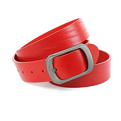 Anthoni Crown Ro1j160-90 Ceinture Cuir, Rouge, 90 cm Mixte