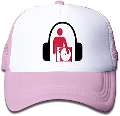 QZJKW Art DJ Disc Jockey Record Deck Mobile DJ Club Mixer Children Kids Nylon Adjustable Snapback Hip Hop Hat One Size Fits Most