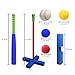 CeleMoon Adjustable Tee Kids T Ball Set Baseball Softball Bat Batting Toy, 8 Balls Included, for Toddler Boys Girls Age 3 4 5 6 Indoor Outdoor Sport Playing Game
