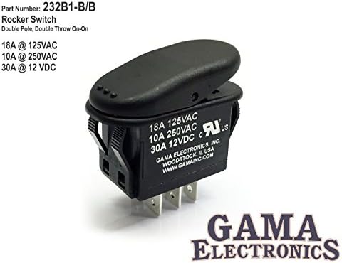 Waterproof Double Pole, Double Throw On-On Rocker Switch DPDT