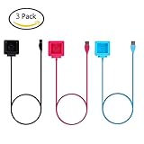 YGDZ 3PC Different Color Fitbit Blaze Charging Cable Replacement USB Charger Cradle Dock USB Charging Cable for Fitbit Blaze Smart Fitness Watch,Black,Pink,Blue