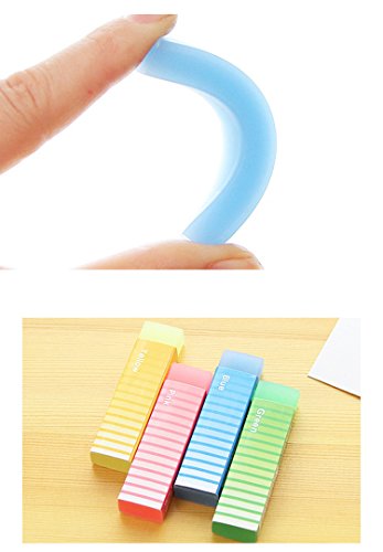 Assorted Colors Block Eraser,Pack of 6 - Thumbnail 4