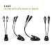 iGoober Rechargeable Music Stand Light, Clip on Reading Light, 8 LED Book Lamp, 3-Level Brightness for Eye Protection, Perfect for Piano, Orchestra, Bookworms, Craft (White & Warm, Dual Arm)