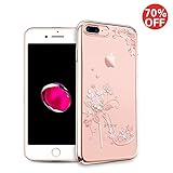 iphone 7 Plus Case for Girls, AmyHomie iphone 7 Plus Clear Case with Swarovski Element Crystals, Protective Case for iphone 7 Plus