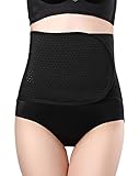 Aivtalk Women's Postnatal Recoery Belly Waist Trainer Breathable Girdle Belt Slimming Fat Burner Body Shaper - Black