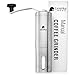 LimeHus Manual Coffee Grinder - Adjustable, Quiet Mechanism with Conical Ceramic Burr Mill - Precision Grinding, Powder to Coarse Grounds - Use with Any Coffee Maker - Modern, Brushed Stainless Steel