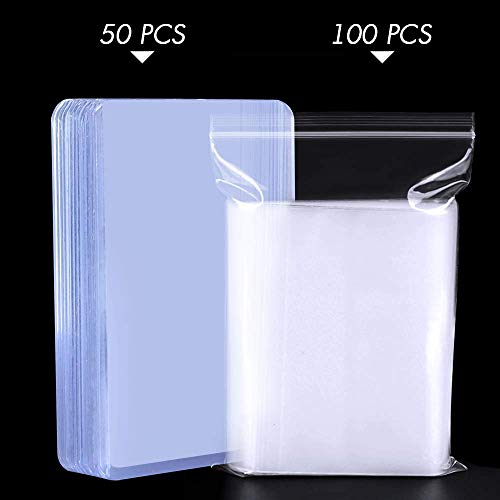 150 Packs Top Loaders Trading Card Sleeves Set, Penny Sleeves fit for