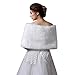 Rosalindbridal Wedding Bridal Faux Fur Wrap Shawl Cape Stole