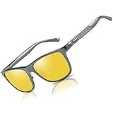 Bircen HD Night Vision Driving Anti-Glare Glasses for Men Women Al-Mg Metal Frame Rainy Safe Polarized Fashion Sun Glasses
