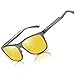 Bircen HD Night Vision Driving Anti-Glare Glasses for Men Women Al-Mg Metal Frame Rainy Safe Polarized Fashion Sun Glasses