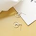Leiothrix Geometrical Hoop Moon Earrings Stud Chic Jewelry for Women and Girls