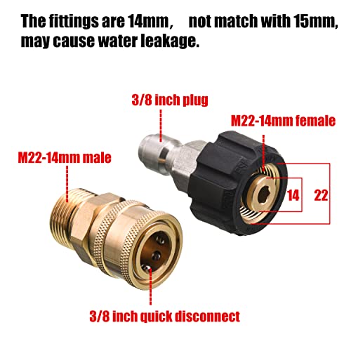 ROYPOWER Pressure Washer Quick Connect Fitting, Pressure Washer Adapter