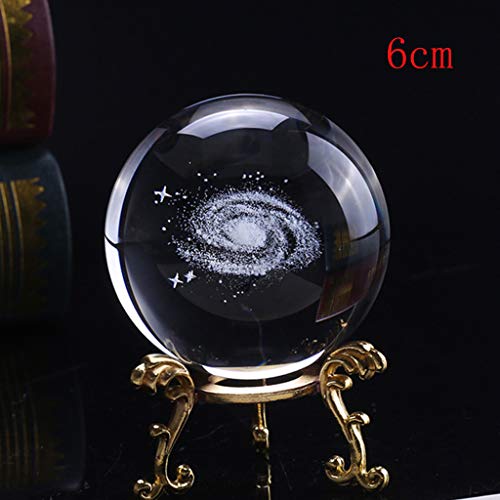 Kiminana Crystal Ballhome Decor Solar System Crystal Ball Engraved Solar System Miniature Planets Model
