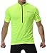 Spotti Men's Cycling Bike Jersey Short Sleeve with 3 Rear Pockets- Moisture Wicking, Breathable, Quick Dry Biking Shirt