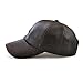 King Star Men Vintage Winter Warm Leather Adjustable Baseball Cap Coffee
