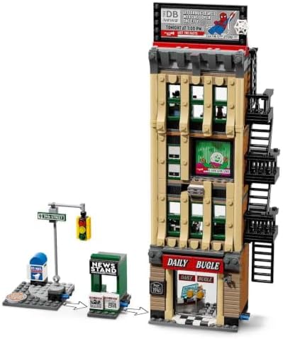| Marvel Spider-Man vs. Mysterio: il Daily Bugle - Giocattolo dei Supereroi con Action Figure Mech e 7 Minifigure - Regalo di Compleanno per Bambini da 10 Anni in Su e Fan dei Film - 76342