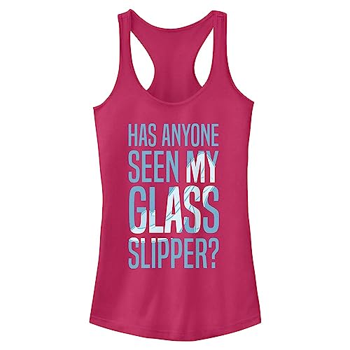 Disney Womens Cinderella Missing Slipper Ideal Racerback Graphic Tank Top T Shi…