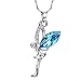 Neoglory Jewelry Angel Fairy Blue Clear Cubic Zirconia Necklaces Pendants 18