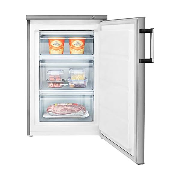 Hisense-FV105D4BC21-82-Litre-Freestanding-Under-Counter-Freezer-A-Energy-Rating-56cm-Wide-Stainless-Steel Hisense FV105D4BC21 82 Litres Freestanding Freezer, 56 × 84.5 × 57.5 cm (W×H×D), Stainless steel, Grey