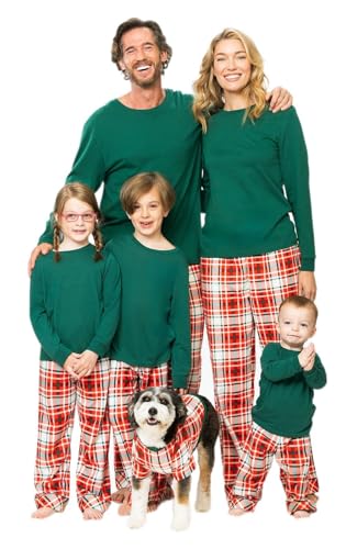 PajamaGram Matching Family Pajamas Plaid - Matching PJs, Modern Plaid, Pets, MD