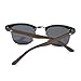 AEVOGUE Polarized Sunglasses For Women And Men Semi Rimless Frame Retro Sun Glasses AE0369 (Woodgrain&Black)