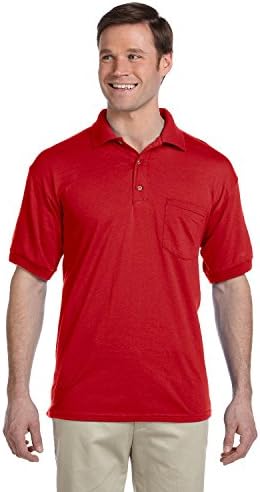 GILDAN 8900 DryBlend™ 6 oz., 50/50 Jersey Polo with Pocket - RED - 3XL