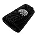 FASHIONROAD Evening Clutch, Womens 3D Floral Rhinestone Pleated Clutch Purses For Wedding & Party Black
