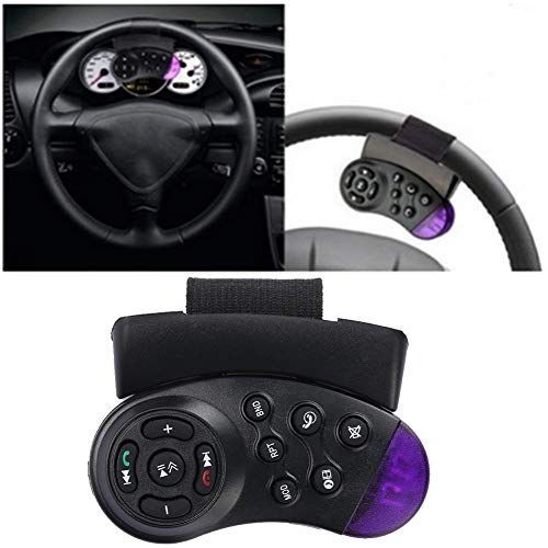 Leaftree Universal Steering Wheel IR Remote Control for Car CD DVD TV Mp5 Playerï¼ŒBlack