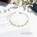 SHEGRACE Woman Stainless Steel Daisy Flowers Anklet Rose Gold Adjustable 200mm Jewellery Gift (Rose Gold)