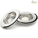 JXJ Set of 2 Stainless Steel Kitchen Sink Strainer with Handheld Design,Large Wide Rim 4.3