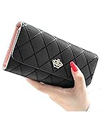 Women's Ladies TriFold Long Wallet Diamond Crown Clutch Purse Handbag Clutch