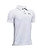 Under Armour Boys Playoff Stripe Polo Shirt, White, Youth Medium