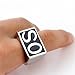 ALBEST Jewelry Men's Titanium Steel Punk Biker Rings, SO, NS, Vintage