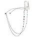 HUA JU Eyeglass Chains for Women Girl Glasses Beaded Reading Glasses Cords Sunglasses Holder Strap Lanyards Eyewear Retainer(Silver)