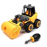 WisToyz Take Apart Toys, Toy Vehicles, Toy Road Roller Toddlers Toys, Constructions Vehicles Set with Screwdriver, Ideal Educational Toy for Boys & Girls Aged 3, 4, 5, 6