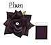 Lot of 48 loose flower heads-Large bloom with rhinestone Artificial Loose Flowers-Rose (Plum)