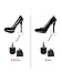 Mudder 12 Pair Heel Tip Taps High Heel Caps Shoes Replacement Dowels 8/9/10 mm, with Storage Box, Black