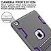 TOPSKY iPad Air 2 Case, iPad A1566/A1567 Kids Proof Case, Heavy Duty Shockproof Rugged Armor Defender Kickstand Protective Cover Case for iPad Air 2 Grey Purple
