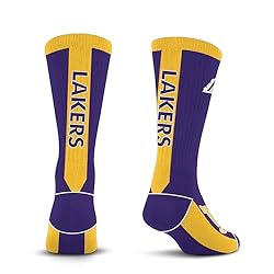 For Bare Feet NBA LOS ANGELES LAKERS MVP Crew Sock