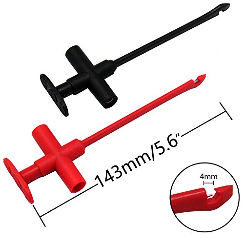 Aidetek Automotive Test Lead Kit Insulation Piercing test clip Large Crocodile Clips Flexible spring for FLUKE Multimeter meter test probes test leads set probe CE certificate TLP20163 - Thumbnail 4