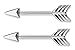 Pierced Owl 14GA Stainless Steel Arrow Nipple Barbells, Sold as a Pair (Silver Tone)