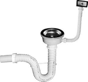 Intel Muñeco Sifón flexible para fregadero con rebosadero Diámetro 90
