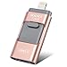 SCICNCE 128GB Flash Drive Intended for iPhone, USB Memory Stick Storage Backup for Photos Videos, Plug and Play No APP Required, Compatible with iPhone iPad Android and Computers (Dark Pink)