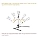 UTEBIT Photo Copy Stand Macro Camera Table Top Monopod Stand with 360 Degree Swivel Ball Head Mount & Cellphone Clamp for DSLR Video Photography