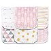 BaeBae Goods Burp Cloths for Baby Girl - Ultra Absorbent Burping Rags - Anti Shrink Unisex Burpy Clothes - Super Soft Jersey Cotton, Large 21