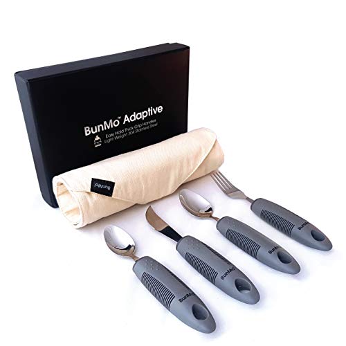 BunMo Adaptive Utensils for Elderly/Arthritis/Weak Hand Grip