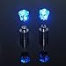 LED Earrings 4 Pair Glowing Light Up Multicolor Bright Fashion Ear Studs Party Crown Shape (4 color)